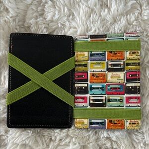 Robert Graham Black and Multicolor Key & Card Holder